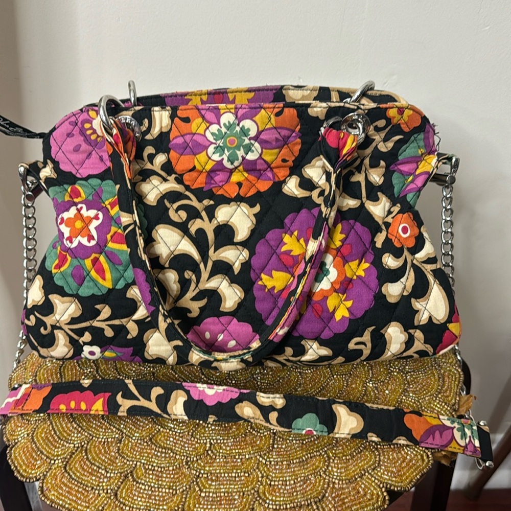 Vera Bradley floral purse shoulder bag with chain strap